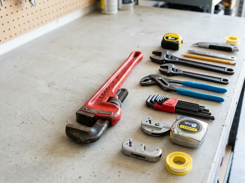 Professional plumbers in Effort, PA equipped with top-tier tools for residential and commercial plumbing services.